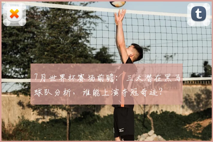 7月世界杯赛场前瞻：三大潜在黑马球队分析，谁能上演夺冠奇迹？